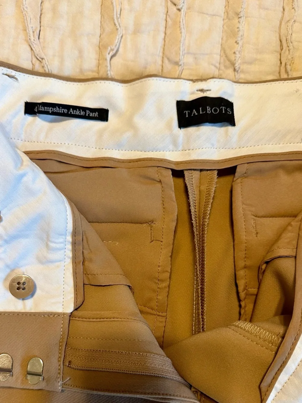 Talbots Tan Hampshire Ankle Pants Women’s size 4 - Picture 4 of 10